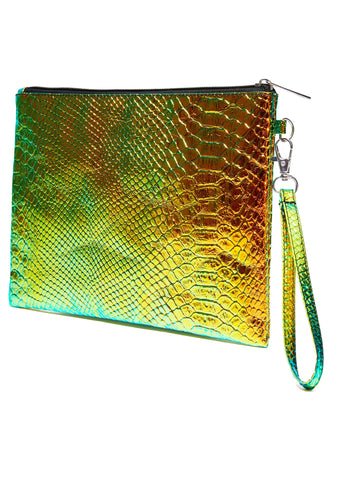Jurassic See Ya Later Holographic Clutch