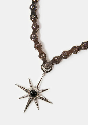 Compression Sun Roller Chain Choker Necklace