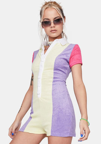 Under The Palms Colorblock Romper