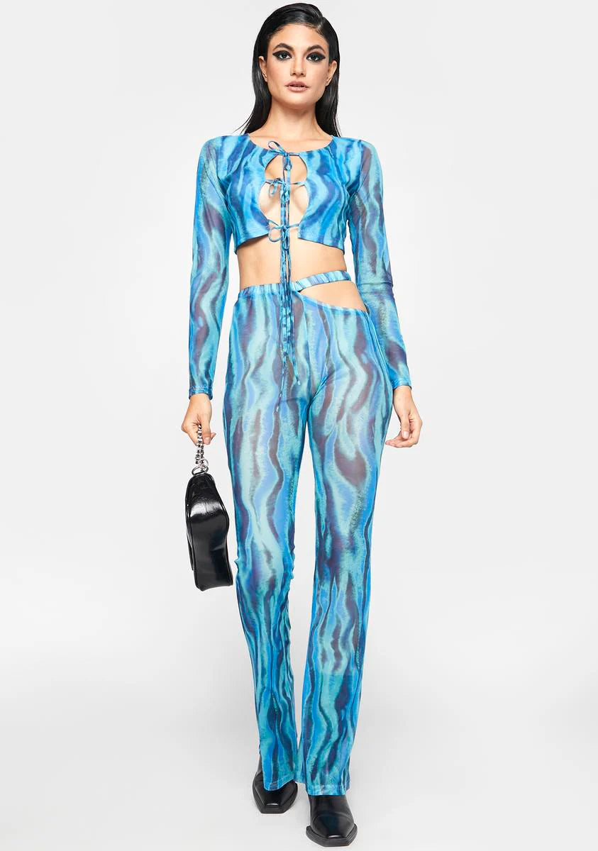 Tropical Rave Zola Flare Trousers
