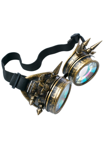 Brass Spike Kaleidoscope Goggles
