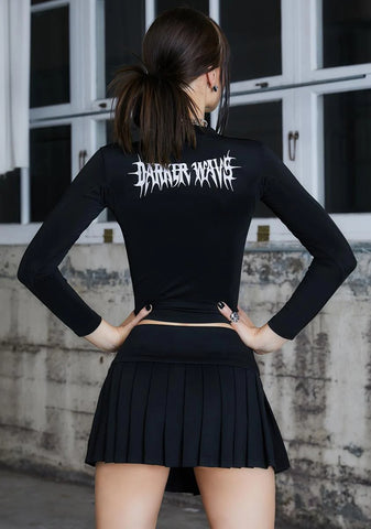 Kickdrum Pleated Mini Skirt