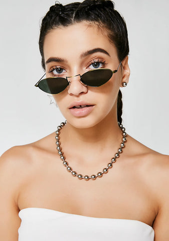 Servin' Looks Oval Sunglasses
