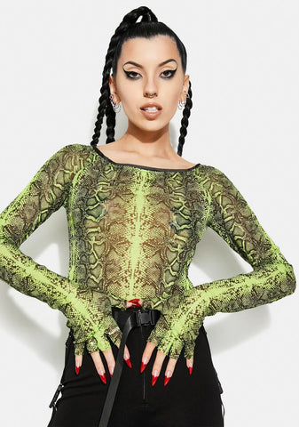 Basilisk Off Shoulder Sheer Top