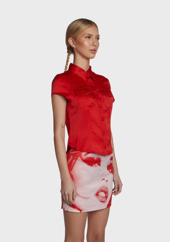 Anywhere With You Button Up Top