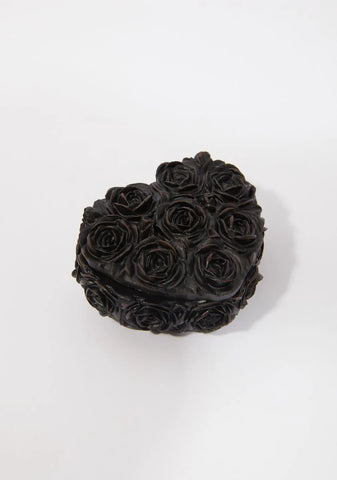 Black Rose Heart Box