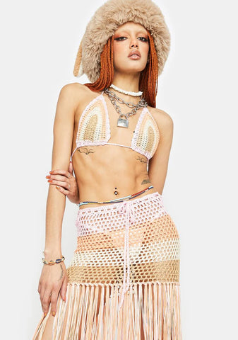 Warmer Nights Fringe Skirt Set