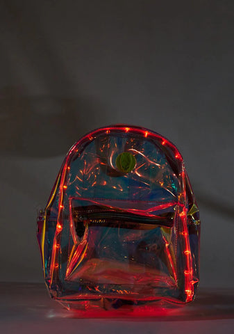 Iridescent Mini Light Up Backpack