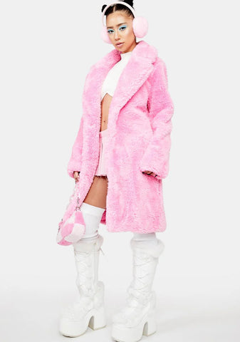 Leading You On Faux Fur Coat