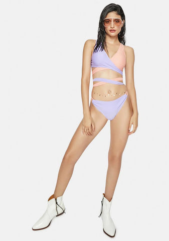 All Wrapped Up Two-Tone Bikini Set