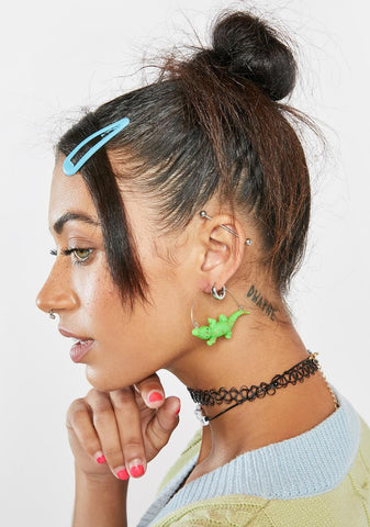 Crocodile Cutie Hoop Earrings