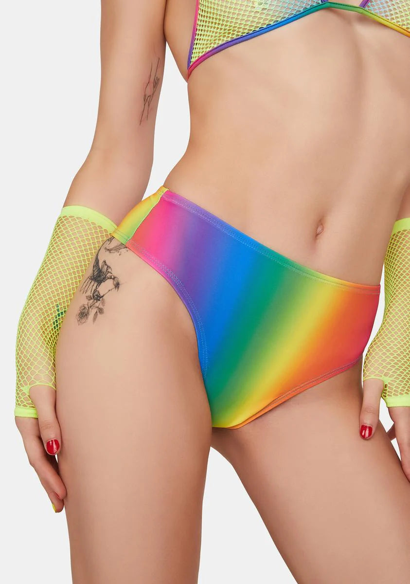 Rainbow High Waisted Shorts