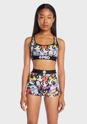 The Powerpuff Girls Squad Sports Bra