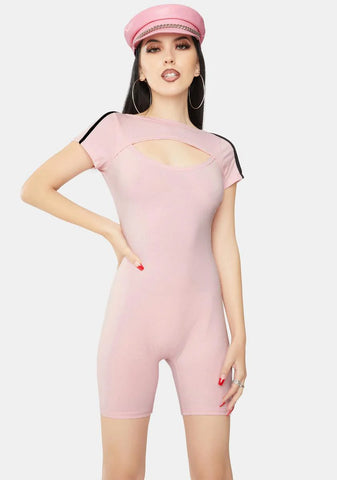 Short Sleeve Cut-Out Romper