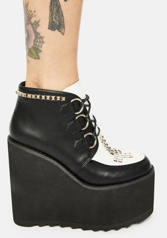 Such A Cruel World Platform Ankle Boots