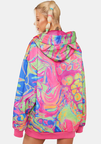 Acid Amoeba Oversized Hoodie