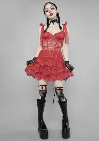 Rouge Wished Upon Lace Mini Dress