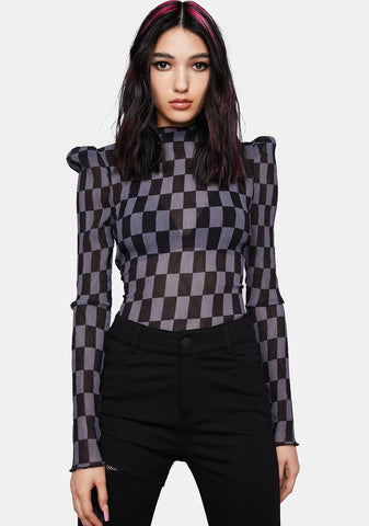 Revelation Series Checkerboard Pleated T-Shirt