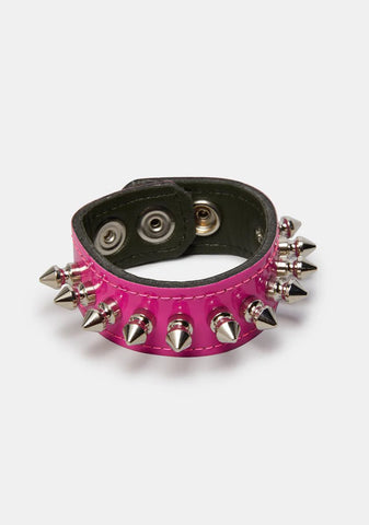 Hot Pink Spike Stud Bracelet