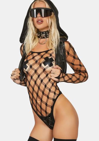 Stunning Good Looks Fishnet Bodysuit
