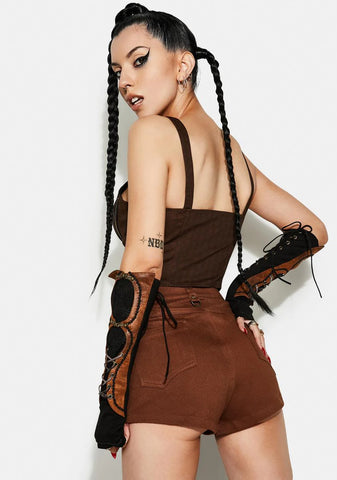 Steampunk Denim Shorts
