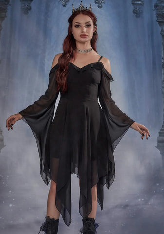 Sinister Sorceress Off The Shoulder Dress