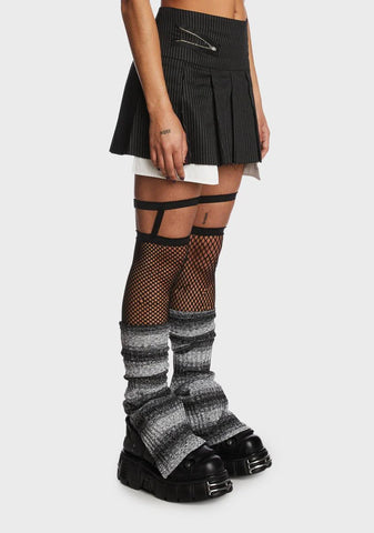 Judy Pinstripe Pleated Mini Skirt