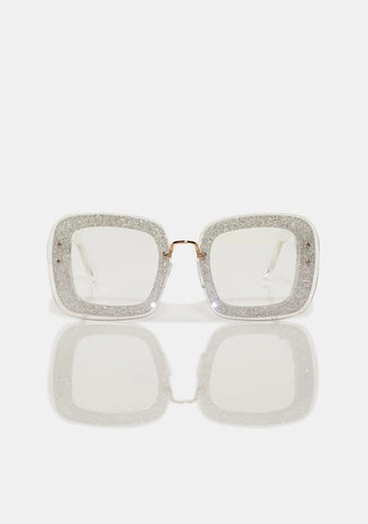 Silver Undercover Oversized Sunglasses