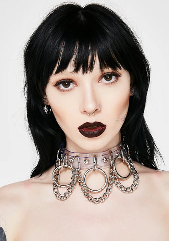 Kept Chained Up Clear Choker