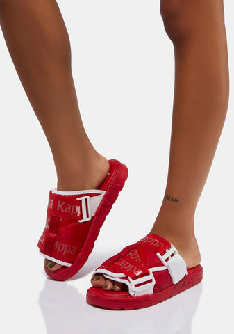 Red White Authentic Mitel 1 Slides