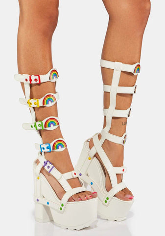Rainbow Nightcall Hi Platform Heels