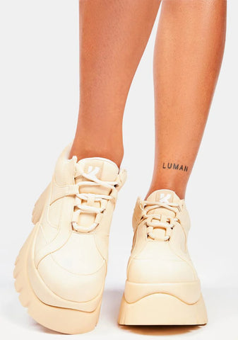 Cream Earthling Platform Sneakers
