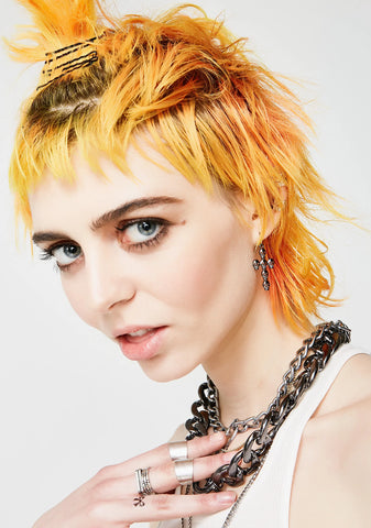 Dead Inside Cross Earrings