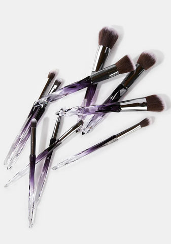 Amethyst Crystal Persuasion Makeup Brush Set