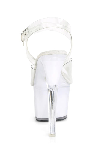 Discolite-708 Platform Ankle Strap LED Illuminated Sandals-Clear