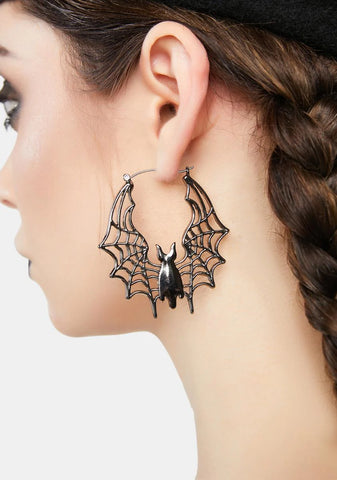 Secluded Shelter Bat Earrings