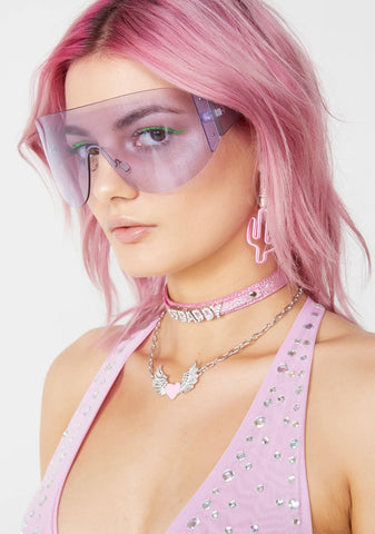 Lilac Outerlimitz Shield Sunglasses
