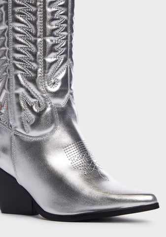 Silver Western Beauty Cowboy Boots