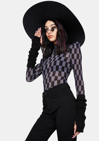 Revelation Series Checkerboard Pleated T-Shirt
