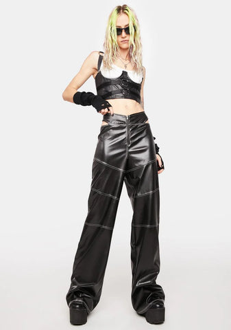 Wicked Late Party Vegan Leather Pants