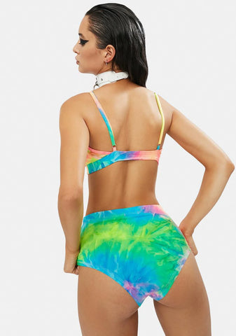 Under The Sun Mesh Inset Sports Bra