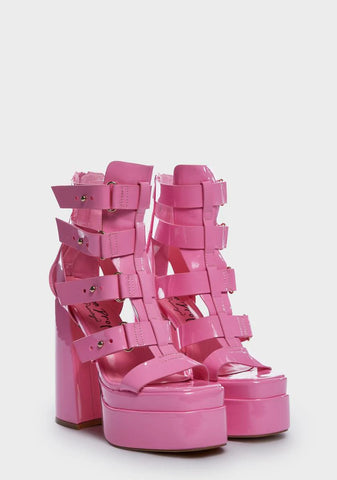 Pink Bibbi Platform Heels