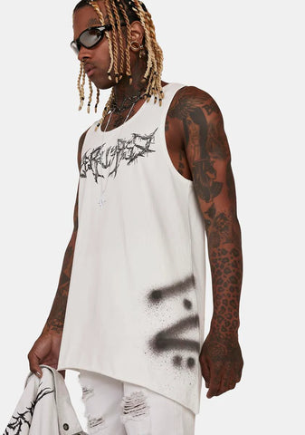 Distortion Unisex Embroidered Graphic Tank