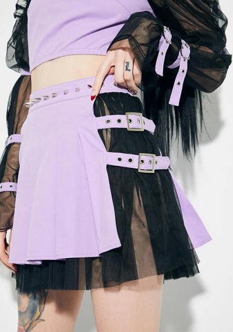 Taking Back Toxic Studded Mini Skirt