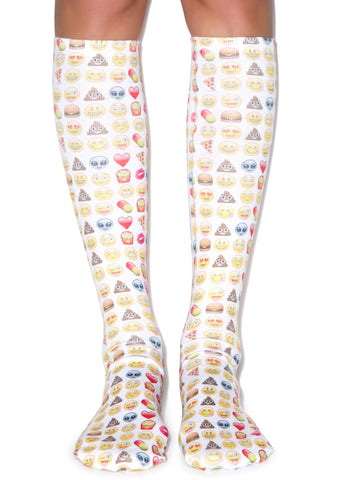 Emoji Knee High Socks