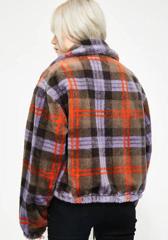 Purp Nice For What Fuzzy Jacket