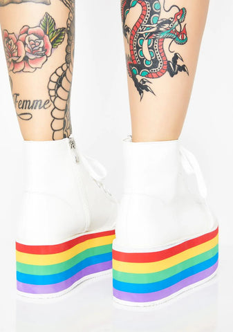 Rainbow Rebellion Platform Sneakers