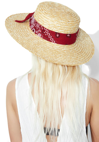 Amber Paisley Alley Wide Brim Hat