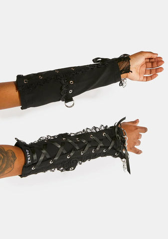 Black Lace Arm Warmers