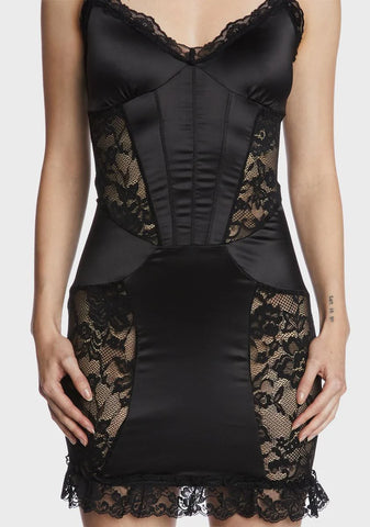 Cordially Invited Satin Mini Dress